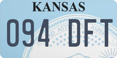 KS license plate 094DFT