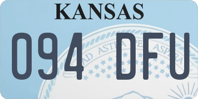 KS license plate 094DFU