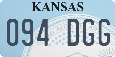 KS license plate 094DGG