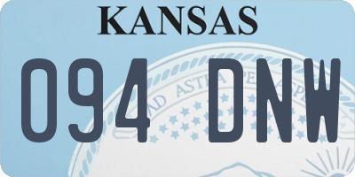 KS license plate 094DNW
