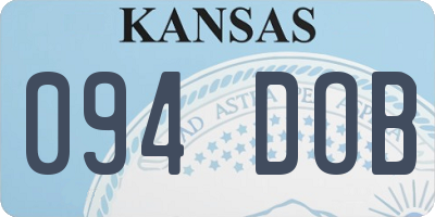 KS license plate 094DOB