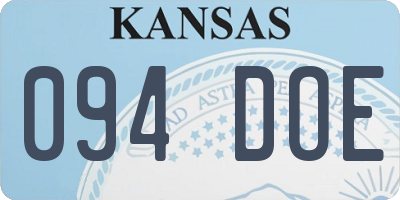 KS license plate 094DOE