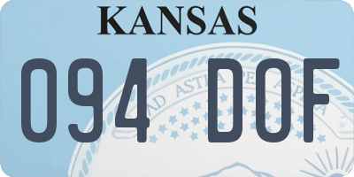 KS license plate 094DOF