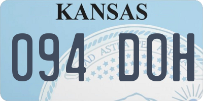 KS license plate 094DOH