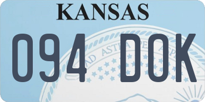 KS license plate 094DOK