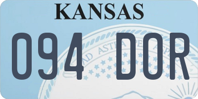 KS license plate 094DOR