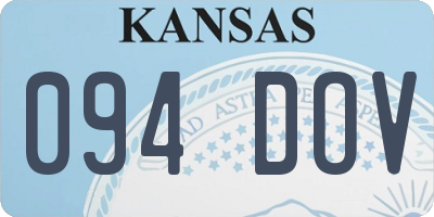 KS license plate 094DOV