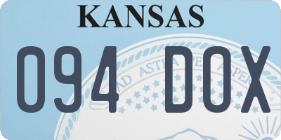 KS license plate 094DOX