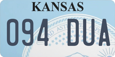 KS license plate 094DUA