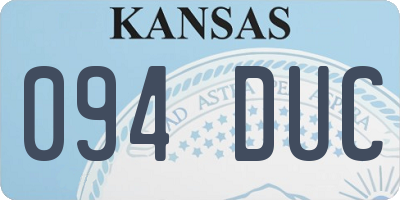 KS license plate 094DUC