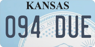 KS license plate 094DUE