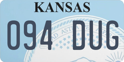 KS license plate 094DUG