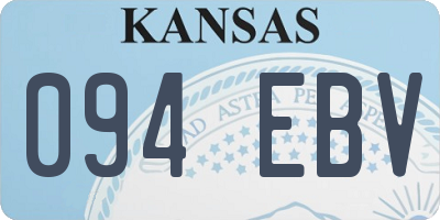 KS license plate 094EBV