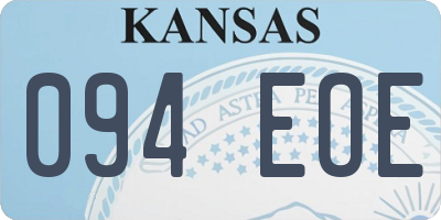 KS license plate 094EOE