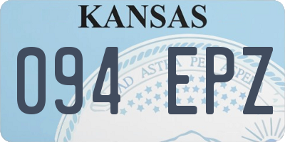 KS license plate 094EPZ