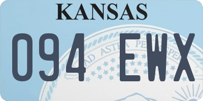 KS license plate 094EWX