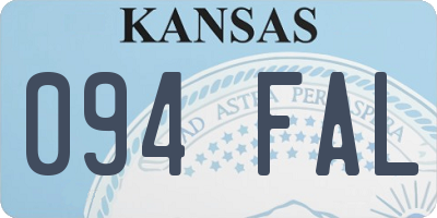 KS license plate 094FAL