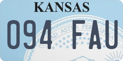 KS license plate 094FAU