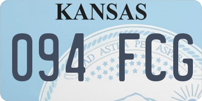 KS license plate 094FCG