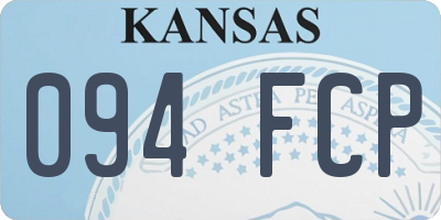 KS license plate 094FCP