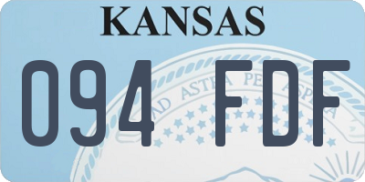 KS license plate 094FDF