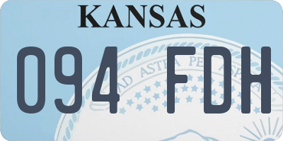 KS license plate 094FDH