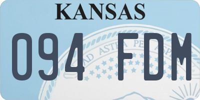 KS license plate 094FDM