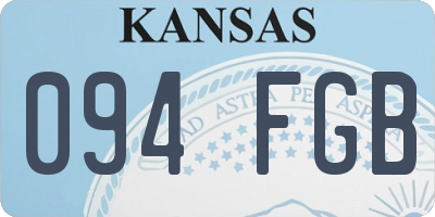KS license plate 094FGB