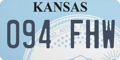 KS license plate 094FHW