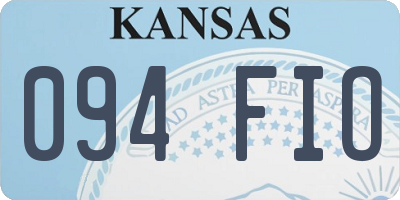 KS license plate 094FIO