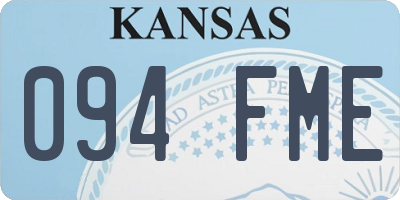 KS license plate 094FME