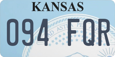 KS license plate 094FQR