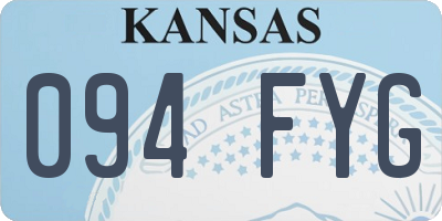 KS license plate 094FYG