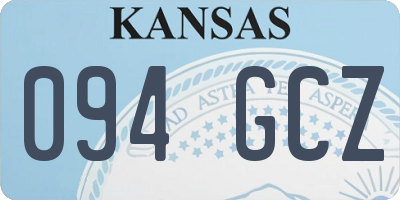 KS license plate 094GCZ