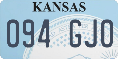 KS license plate 094GJO