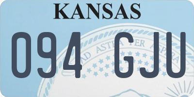 KS license plate 094GJU