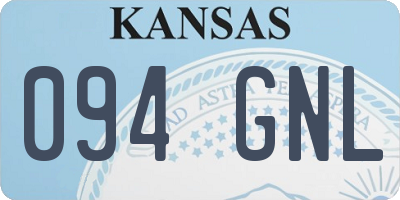 KS license plate 094GNL