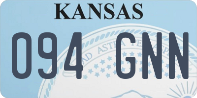 KS license plate 094GNN