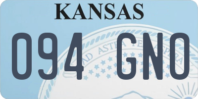 KS license plate 094GNO