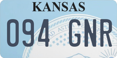 KS license plate 094GNR