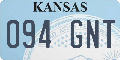KS license plate 094GNT