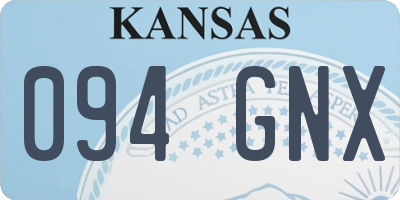 KS license plate 094GNX