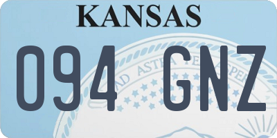 KS license plate 094GNZ