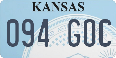 KS license plate 094GOC