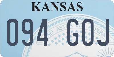 KS license plate 094GOJ