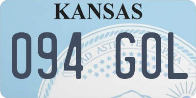 KS license plate 094GOL
