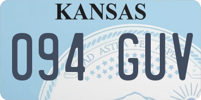 KS license plate 094GUV