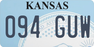 KS license plate 094GUW