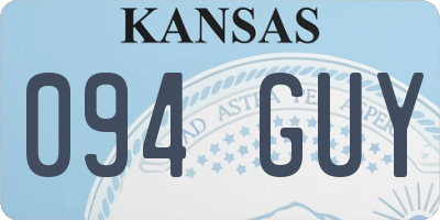 KS license plate 094GUY