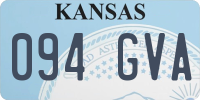 KS license plate 094GVA